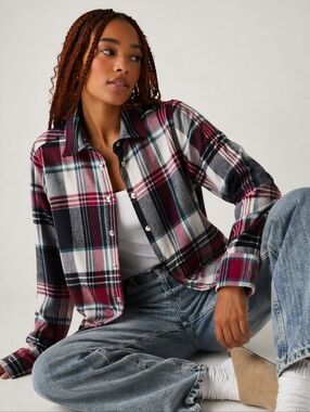 Hunters | Plaid Fleece Lined Shacket, Size S